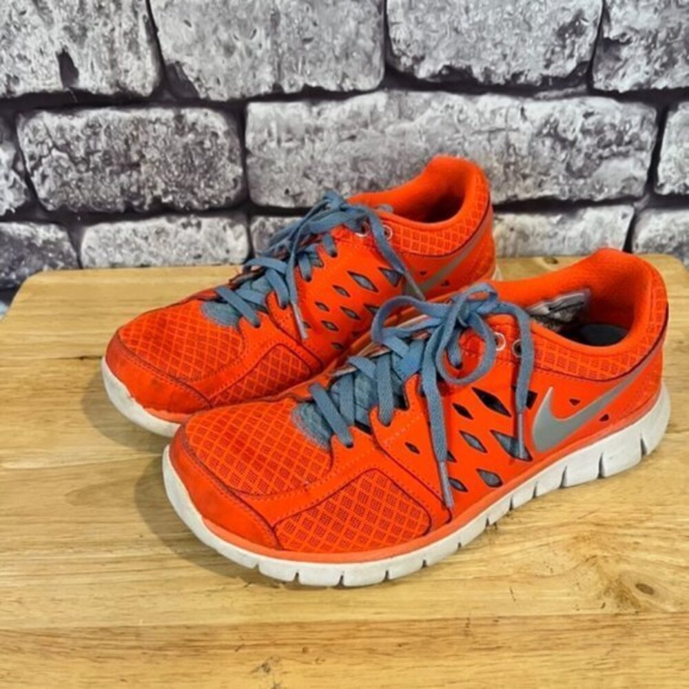 Nike Orange & Gray Lace Up Sneakers Size 7 1/2
